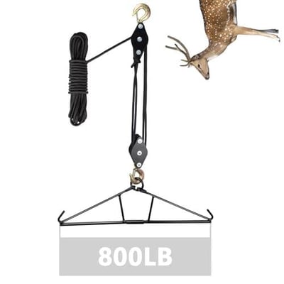  Deer Hanger for Skinning, Deer Hunting Game Hoist Hanging Gambrel with Pulley Lift System, Max to 800LB - $23.99 After Code “8TEPCDQD” (20%OFF)  (Free S/H over $25)