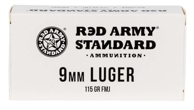 Red Army Standard AM3091 9mm 115 gr Full Metal Jacket (FMJ) 50 Bx - $16.49