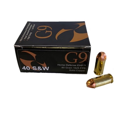 G9 40 S&W 80GR EHP Ammunition 20 Rounds - $39.98 