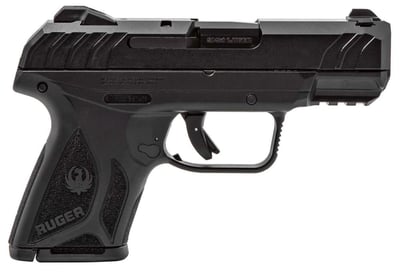 Ruger 3818 Security9 9mm Luger DAO 3.42" 10+1 Black Grip & Frame, Blued Steel Slide - $312.99