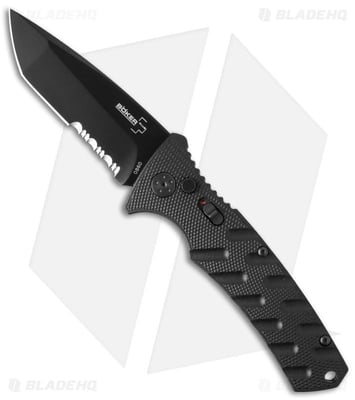 Boker Plus Strike Tanto Automatic Knife (3.25" Black Serr) 01BO401N - $39.99 (Free S/H over $99)
