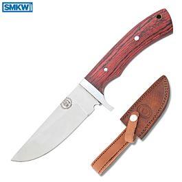 Frost Cutlery Large Drop Point Hunter Stainless Steel Blades Red Pakkawood Handle - $12.33 (Free S/H over $75, excl. ammo)