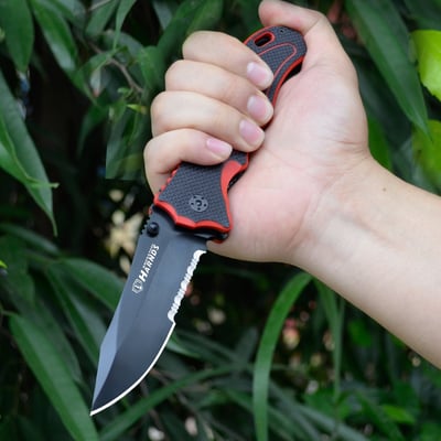 Harnds Folding Hunting Knife 4.2" Blade Military-Grade Double Safety Lock w/ Sheath - $19.59 + Free S/H over $25 (Free S/H over $25)