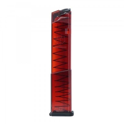 ETS Glock 43X, 48 compatible 9mm 19-Round Magazine (Red, Clear) - $13.49