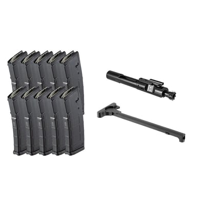 Brownells M16 BCG 5.56mm/Charging Handle/PMAG Gen M2 30-RD Mag 10PK - $184.98 w/code "TAG"