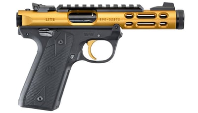 Ruger Mark IV 22/45 LITE .22LR Gold & Black Target Pistol - 43926 - $529.99