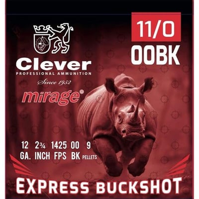 Express Buckshot 12 Gauge 2-3/4'' 9 Pellet #00 250 Case - $105.95