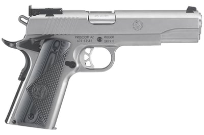 Ruger SR1911 Target Stainless .45 ACP 5" Barrel 8 Rounds - $866.99 ($9.99 S/H on Firearms / $12.99 Flat Rate S/H on ammo)