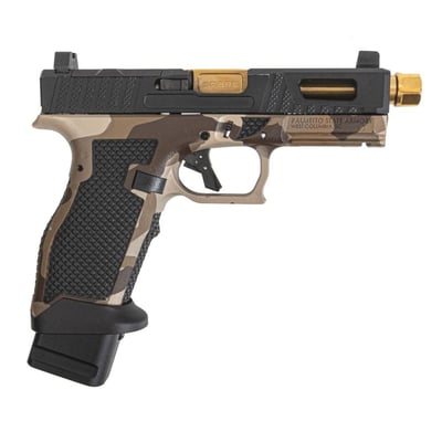 PSA Sabre Dagger Full Size - S 9mm Pistol, Tin-Threaded Barrel, W/Mag Extensions, M81 Desert Camo - $629.99 