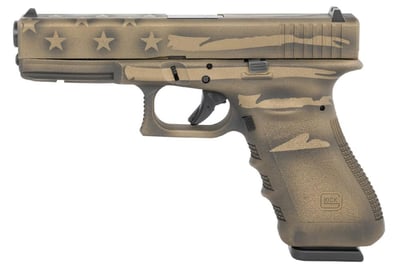 Glock 22 Gen3 40 S&W Full-Size Pistol with Coyote Battle Worn Flag Finish - $599.99 