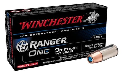 Winchester Ranger 9mm Luger 147 Grain Blue Tip Bonded Jacketed Hollow Point 500 Rounds - $358.99 (Free S/H)