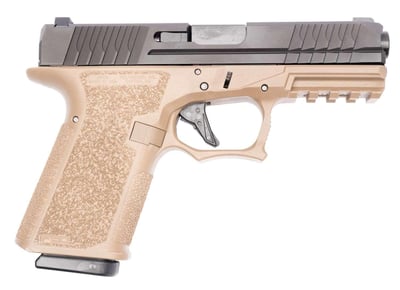 Polymer80 PFC9 Compact 9mm 4.02" 15+1 FDE Black Nitride Stainless Steel Slide Aggressive Textured FDE Polymer Grip - $325.14 