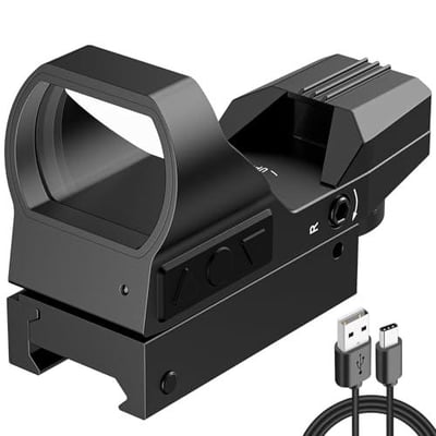 MidTen Rechargeable Motion Awake Green & Red Dot 4 Adjustable Reticles for 20mm Picatinny Mount, Absolute Co-Witness - $21.59 w/code "MFEOPJCE" + $6 Prime discount + FREE Shipping
