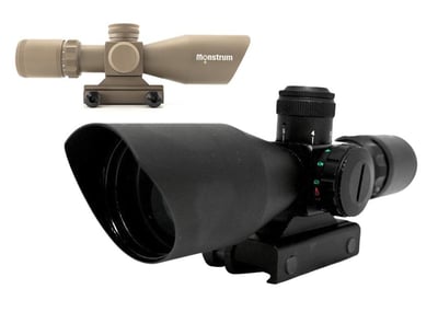 Monstrum Tactical 3-9x Magnification Rifle Scope with Mil-dot Reticle (Black or Flat Dark Earth) - $49.95 (Free S/H over $50)