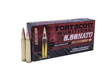 Fort Scott Munitions, 5.56x45mm NATO, 55 grain, Copper Solid, Brass, Centerfire Rifle Ammo, 20, 556-055-SCV - $22.00 ($9.99 S/H)