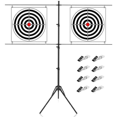  Adjustable Paper Target Stand for Shooting Outdoors, Shooting Target Stand with 8 Metal Clips for Target Practice - $15.99 After Code: “R4FOYYWO” (20%OFF)） (Free S/H over $25)