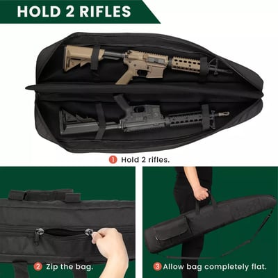 Outdoors Tactical Double Shotgun Rifle Gun Case with Shoulder Straps - $42.99 w/code "HT10" + FREE Shipping
