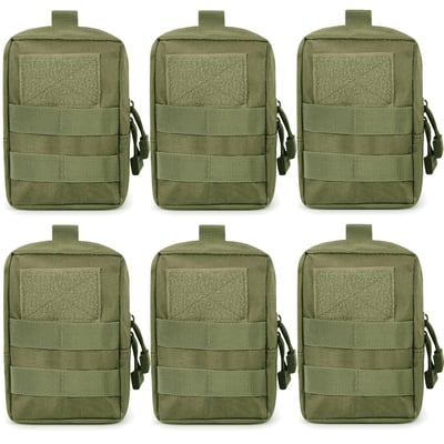 Gogoku 6-Pack Molle Pouch Tactical Molle Pouches Compact Utility EDC Waist Bag Pack Green - $9.99 50% off with code "50NOSWKB" (Free S/H over $25)