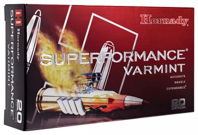 Hornady Superformance Varmint Centerfire Rifle Ammo - .22-250 Remington - 50 Grain 20 Rounds - $27.99 (Free S/H over $50)