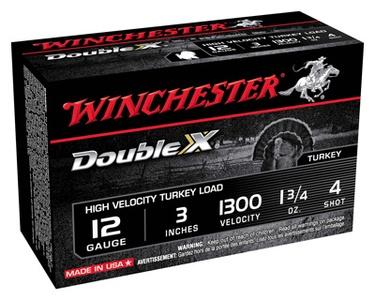 Winchester Ammo Double X High Velocity Turkey 12 Gauge 3" 1 3/4 oz 4 Shot 10 Per Box - $8.99 