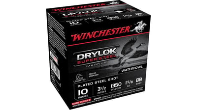 Winchester DRYLOK 10 Gauge 1 5/8 oz 3.5in Centerfire Shotgun Ammo, 25 Rounds, XSC10BB - $28.09 (Free S/H over $49 + Get 2% back from your order in OP Bucks)