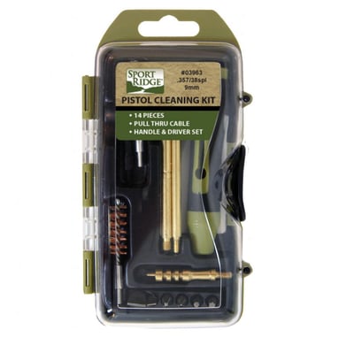 Tac Shield Sport Ridge 14pc Pistol Cleaning Kit 9mm/38/357 Hard Case - $9.99 (S/H $19.99 Firearms, $9.99 Accessories)