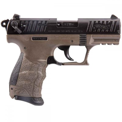Walther P22 22 LR 3.42" Black/FDE 10+1 Rounds California Compliant - $289.99  (Free S/H over $49)