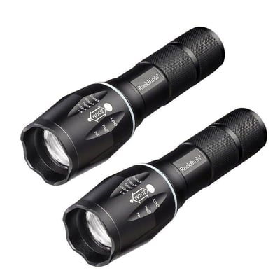 RockBirds T6 LED Flashlights, IPX4 Water Resistant, Adjustable Focus Light with 5 Modes - $7.99 + Free S/H over $25 (LD) (Free S/H over $25)