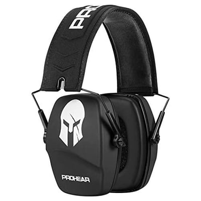 PROHEAR 016 Ear Protection Safety Earmuffs for Shooting, NRR 26dB Noise Reduction Slim Passive Hearing Protector with Low-Profile Earcups, Compact Foldable Headset for Gun Range, Hunting (Sparta) - $15.99 + FREE Shipping