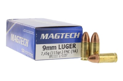 Magtech 9mm Luger 115 gr FMJ Box of 50 - $11.99 