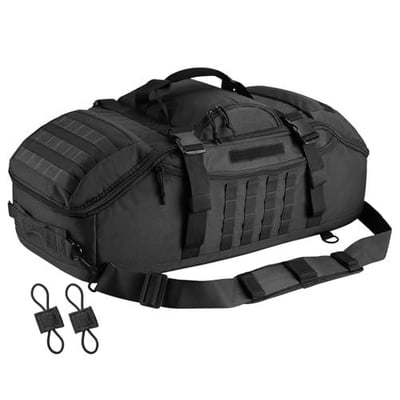 Hannibal Tactical 65L Large Duffle Bag, 3-in-1 Tactical Backpack MOLLE Pack for Sports, Gym, Outdoor, Black - $37.99 + FREE Shipping