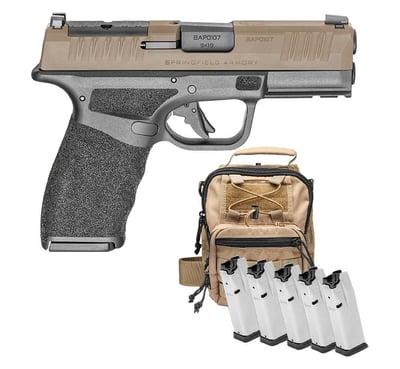 Hellcat Pro 9mm 3.7 Bl Fde Slide/Blk Frame W/Tan Sling Bag 5- 15rd - $577.77 (Free S/H on Firearms)