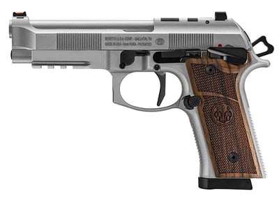 Beretta 92Xi 9mm 4.7" SS Slide Wood Grip SAO 18rd - $1099 (Free S/H on Firearms)