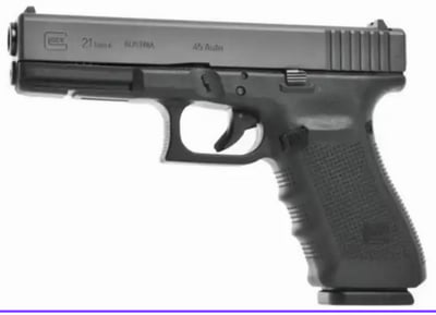 Glock G21 Gen 4 45ACP 13rd Magazine 4.6" Night Sights Black Used Police Trade-In Pistol - $348.88 