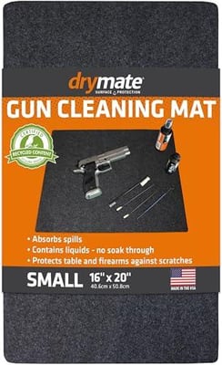 Drymate Gun Cleaning Pad (16" x 20") Absorbent/Waterproof/Durable - Protects Surfaces, Contains Liquids - (Made in The USA) (Charcoal) - $7.52 + FREE Shipping