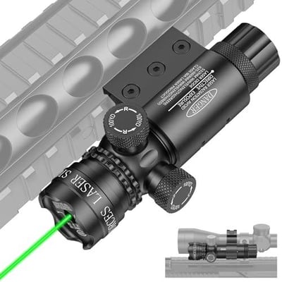 35% off CVLIFE Laser Sight for Rifle with Picatinny/M-lok Rail Mount, Green Laser for Guns, Low-Profile Laser Sight with Pressure Switch w/code I4LLJOJM - $15.59 + FREE Shipping