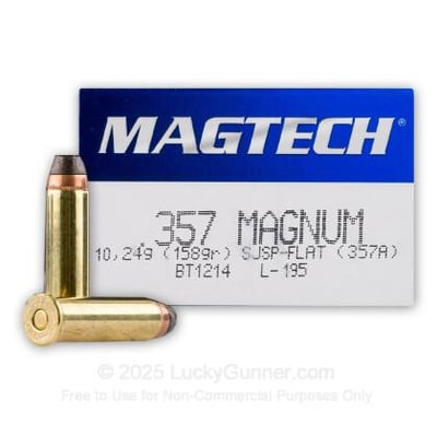 357 Mag - 158 gr SJSP - Magtech - 1000 Rounds - $499