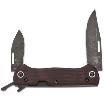 Benchmade 317 Weekender Multi-folder Knife (1.97"/2.97") Clip Point And Drop Point (Burgundy) - $159 (Email Price)