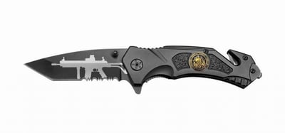 Rogue River Tactical Black Assist Rescue Pocket Knife Special Forces Tanto Blade - $8.99 (Prime) (Free S/H over $25)