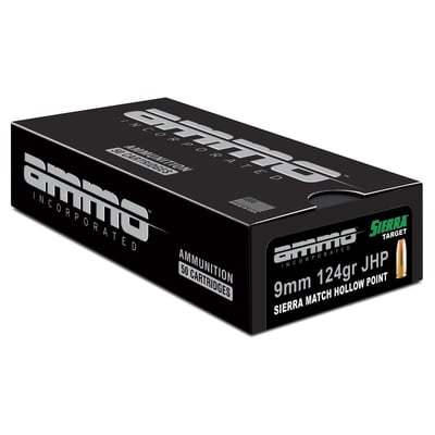 Ammo Inc Signature 9mm Ammunition, 50 Rounds JHP 124Gr - $17.99