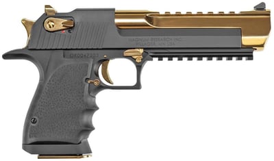 Magnum Research Desert Eagle MK XIX L6 50AE 6" 7rd Pistol Black / Gold - $2599 