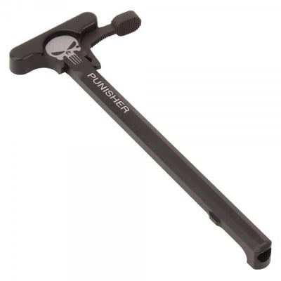 AR-15 Tactical Charging Handle Oversized Latch / PUNISHER Engraving - $39.95