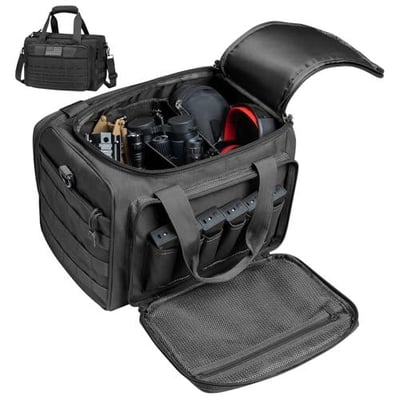 CVLIFE Tactical Gun Range Bag Pistol Shooting Range Duffle Bag, Range Bag for Handguns Gun Case Bag with Lockable Zipper for Shooting Range Outdoor Hunting,Black w/code OLTESC5F + FREE Shipping