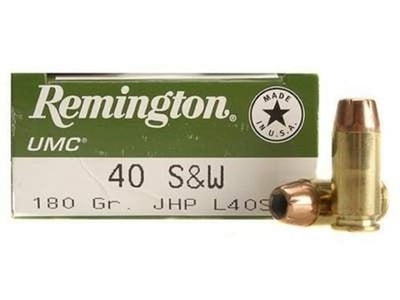 Remington 40 S&W L40SW2 180 gr JHP 100 ROUNDS - 23694 - $81.99 (Free S/H)