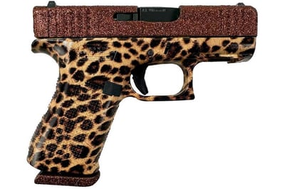Glock 43X 9mm Pistol with Mocha Glitter Slide and Cheetah Frame - $499 (Free S/H on Firearms)