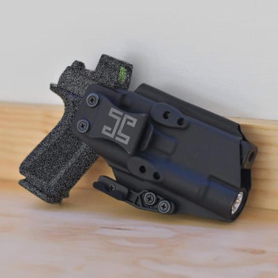 HILLIKER HOLSTER CO AIREN-L IWB Light Bearing Kydex Holster for PL Turbo, PL-3, PL-3R and for Glock 19 Gen 1-5 / 19X / Shadow Systems / Lone Wolf Arms / Zev - $32.99 (Free S/H over $49)