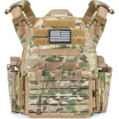 50% off Tactical Vest Quick Release Airsoft Vest Adjustable with Molle System Tactical Vest for Men Breathable Camo w/code YXTVN4EX - $27.99 + FREE Shipping