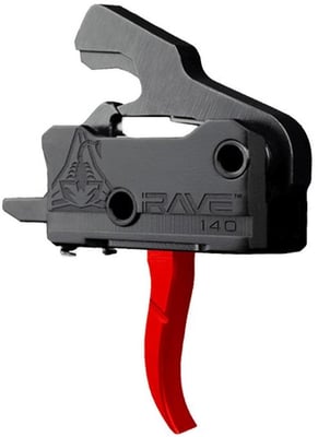 Rise Armament RAVE 140 Drop-in Trigger Curved RED - $109.95 