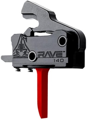 Rise Armament RAVE 140 Drop-in Trigger Flat RED - $99.95 