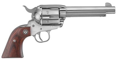 Ruger 5105 Vaquero 45 Colt (LC) 4.62" 6 Round Rosewood Grip Stainless Steel - $714.79